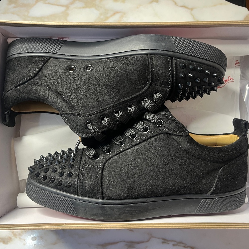 Christian Louboutin Black Spiked Sneakers